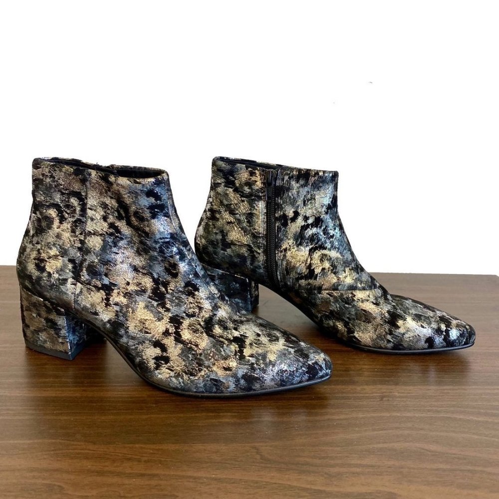 Vagabond Mia metallic leather booties 38